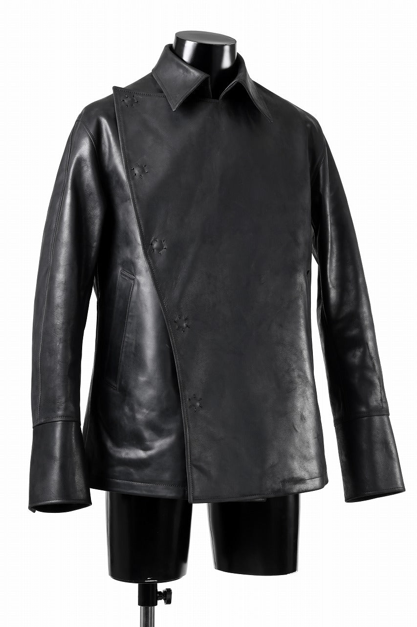 ierib exclusive Jean Coat-Blouson / Horse Nubuck Leather (BLACK)