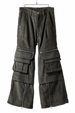 Load image into Gallery viewer, A.F ARTEFACT CARGO ZIP BAGGY PANTS / CORDUROY (KHAKI)