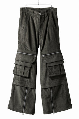 A.F ARTEFACT CARGO ZIP BAGGY PANTS / CORDUROY (KHAKI)