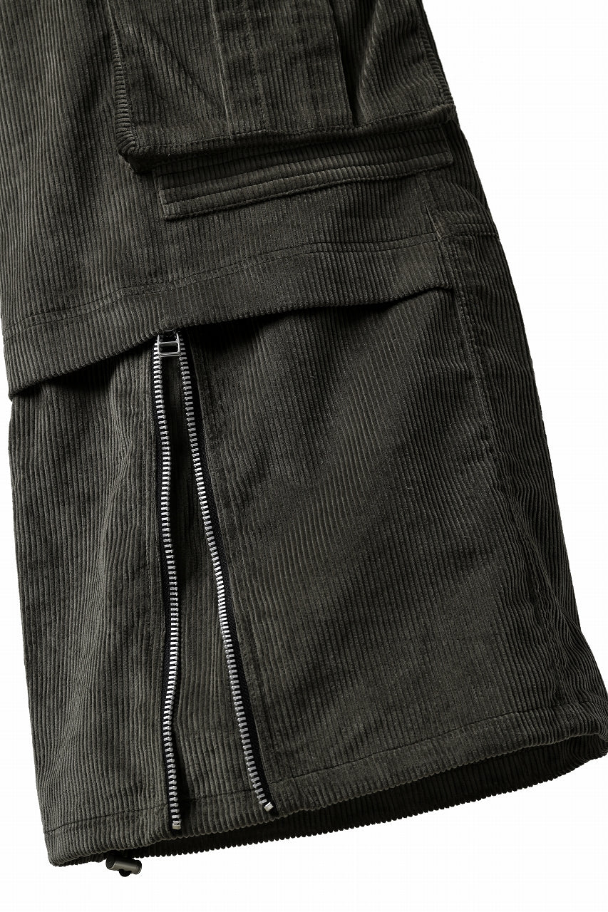 A.F ARTEFACT CARGO ZIP BAGGY PANTS / CORDUROY (KHAKI)