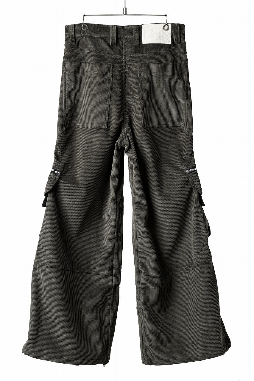 A.F ARTEFACT CARGO ZIP BAGGY PANTS / CORDUROY (KHAKI)