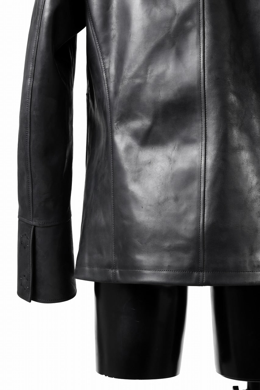 ierib exclusive Jean Coat-Blouson / Horse Nubuck Leather (BLACK)