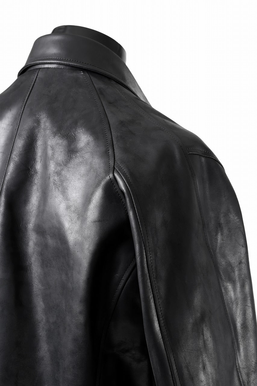 ierib exclusive Jean Coat-Blouson / Horse Nubuck Leather (BLACK)