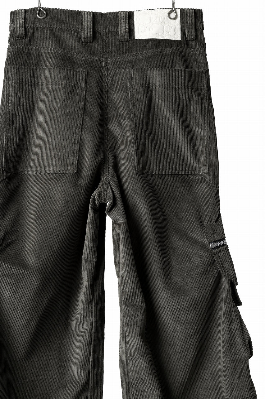 A.F ARTEFACT CARGO ZIP BAGGY PANTS / CORDUROY (KHAKI)