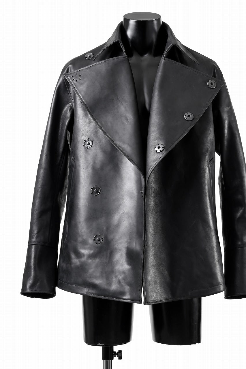 ierib exclusive Jean Coat-Blouson / Horse Nubuck Leather (BLACK)