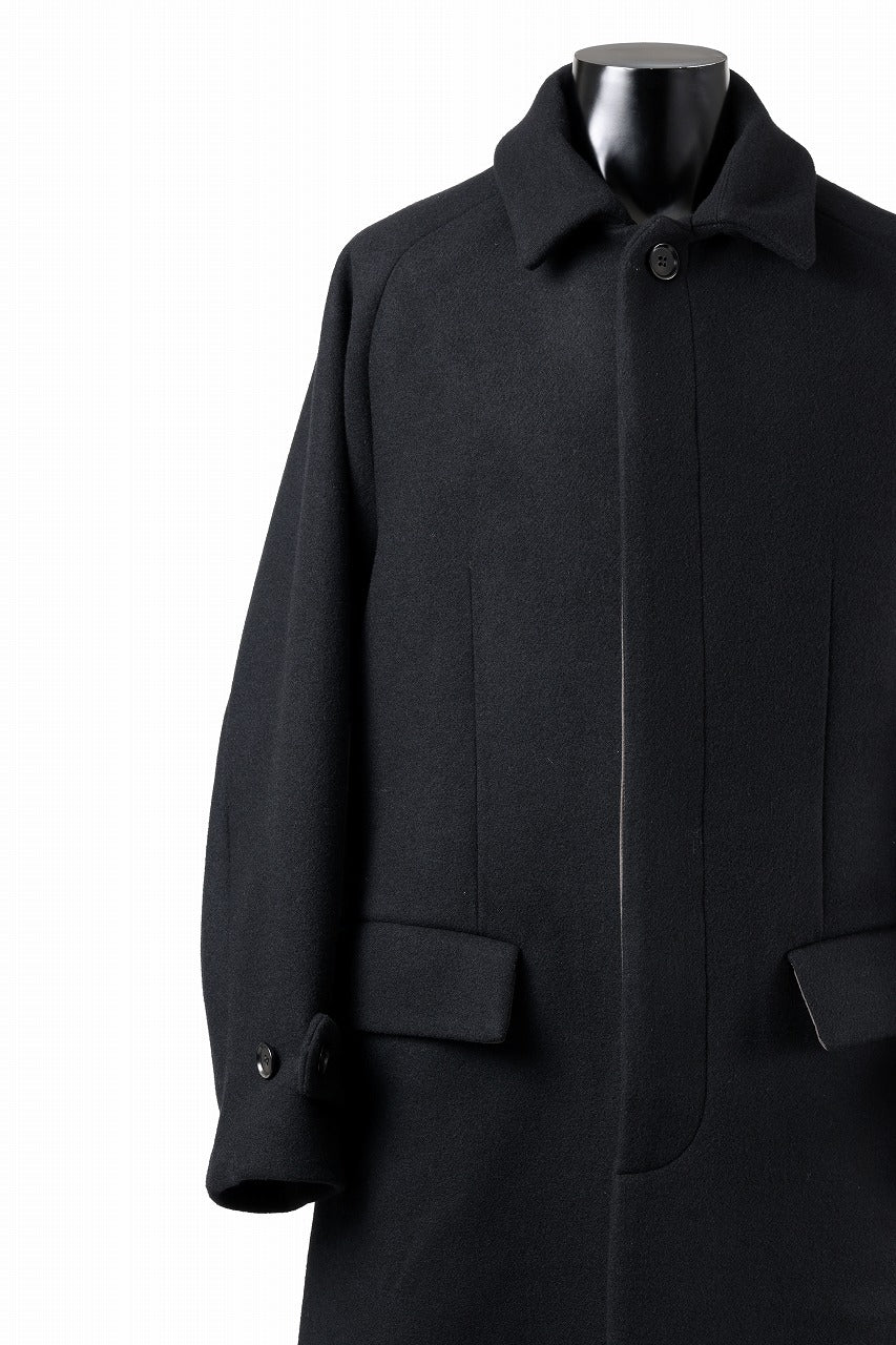 画像をギャラリービューアに読み込む, N/07 exclusive MAC COAT &quot;外套&quot; / VIRGIN WOOL MELTON (BLACK)