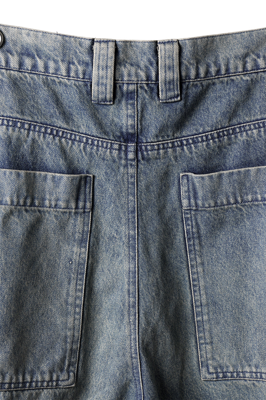 A.F ARTEFACT CARGO ZIP BAGGY PANTS / FADED DENIM (INDIGO)