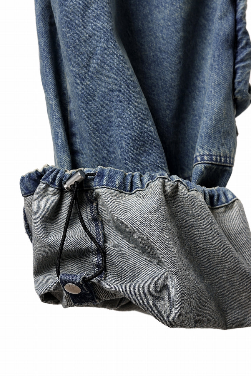 A.F ARTEFACT CARGO ZIP BAGGY PANTS / FADED DENIM (INDIGO)