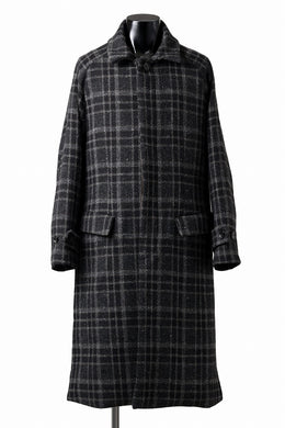 N/07 exclusive MAC COAT / SHETLAND WOOL TWEED (CHECK)