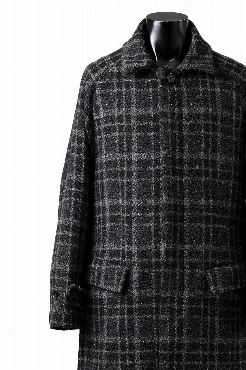 N/07 exclusive MAC COAT "外套" 格子縞 / SHETLAND WOOL TWEED (CHECK)