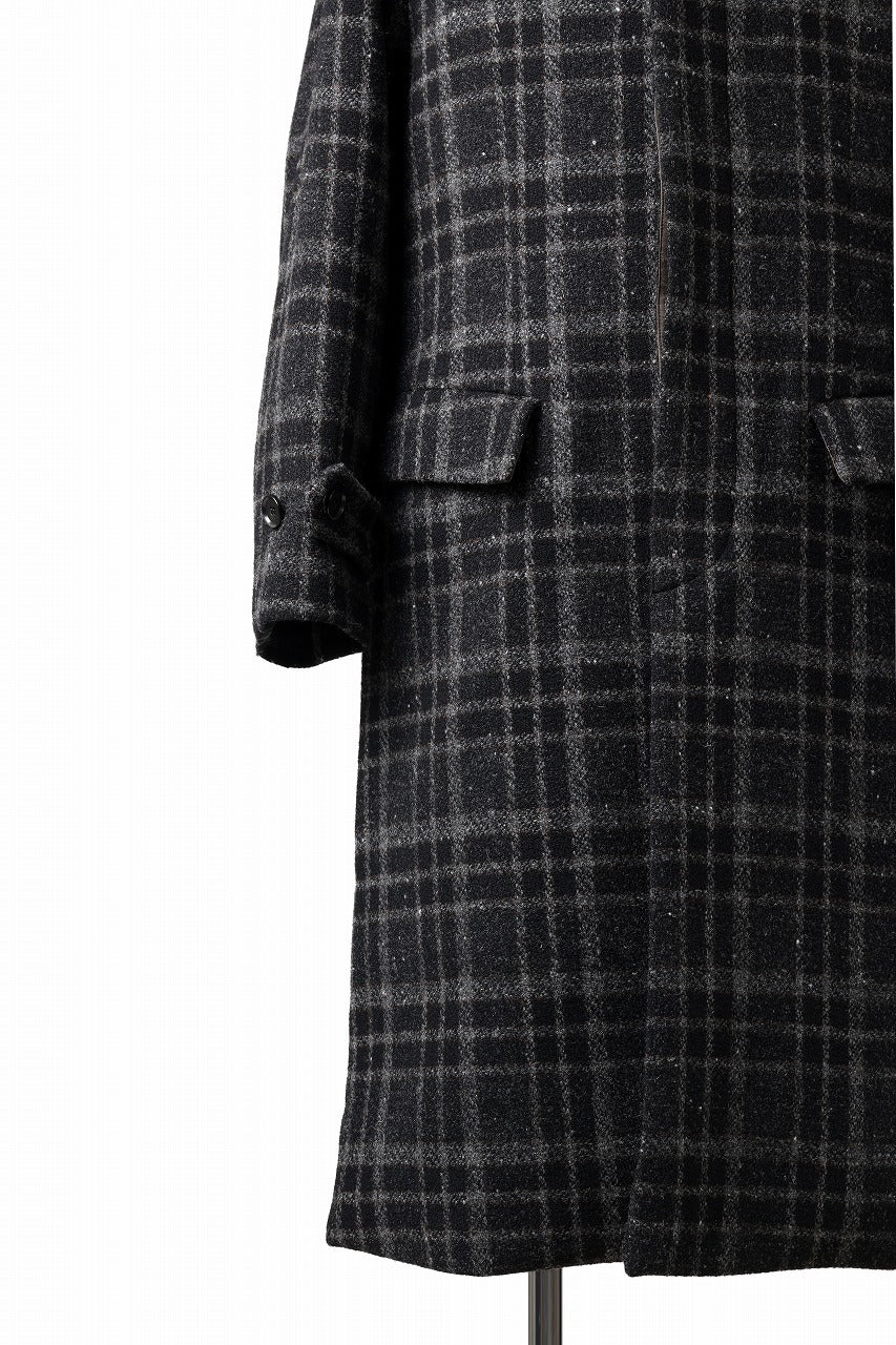 N/07 exclusive MAC COAT "外套" 格子縞 / SHETLAND WOOL TWEED (CHECK)