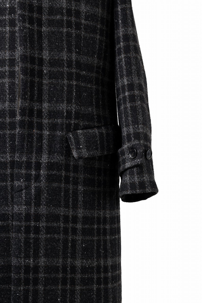 N/07 exclusive MAC COAT "外套" 格子縞 / SHETLAND WOOL TWEED (CHECK)