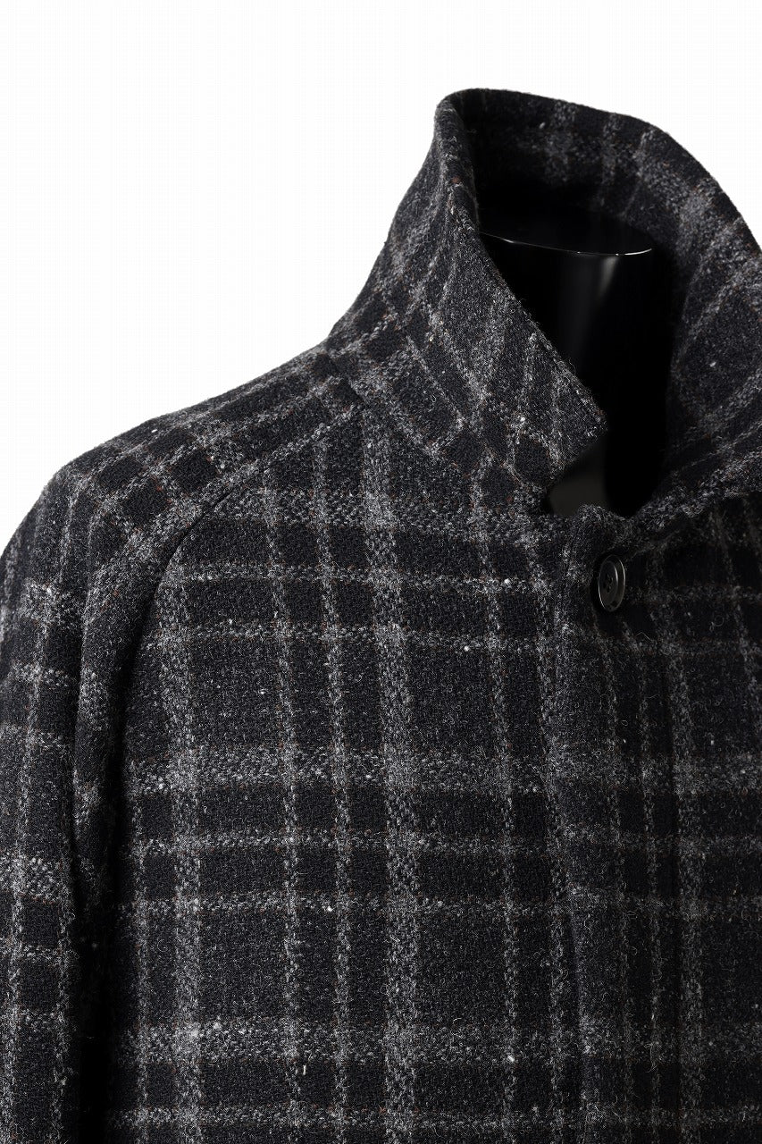 画像をギャラリービューアに読み込む, N/07 exclusive MAC COAT &quot;外套&quot; 格子縞 / SHETLAND WOOL TWEED (CHECK)