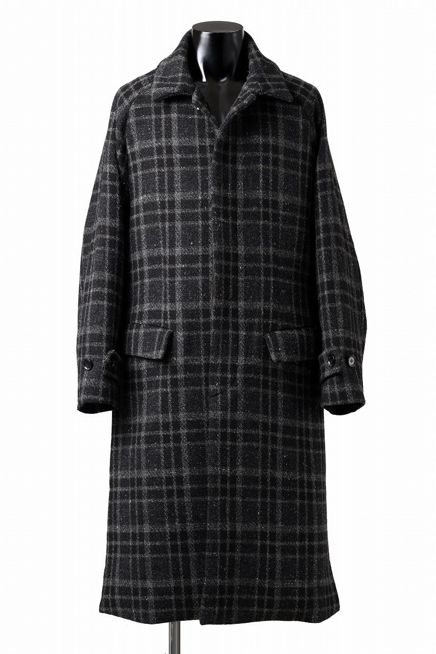 N/07 exclusive MAC COAT "外套" 格子縞 / SHETLAND WOOL TWEED (CHECK)