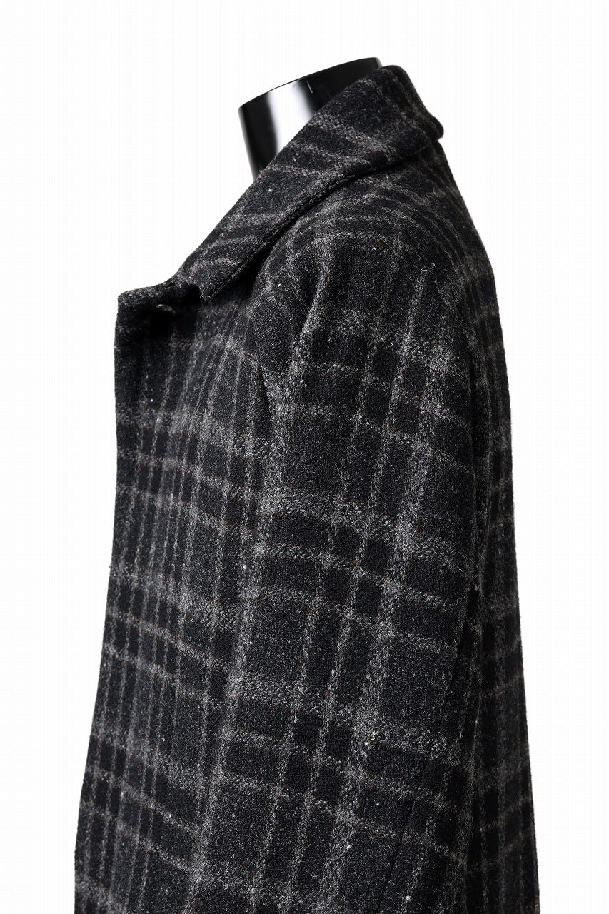 N/07 exclusive MAC COAT "外套" 格子縞 / SHETLAND WOOL TWEED (CHECK)