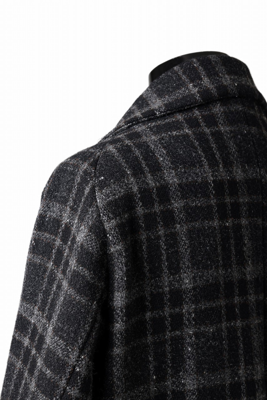 N/07 exclusive MAC COAT "外套" 格子縞 / SHETLAND WOOL TWEED (CHECK)