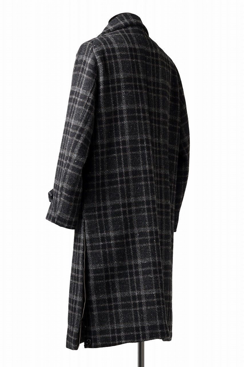 N/07 exclusive MAC COAT "外套" 格子縞 / SHETLAND WOOL TWEED (CHECK)