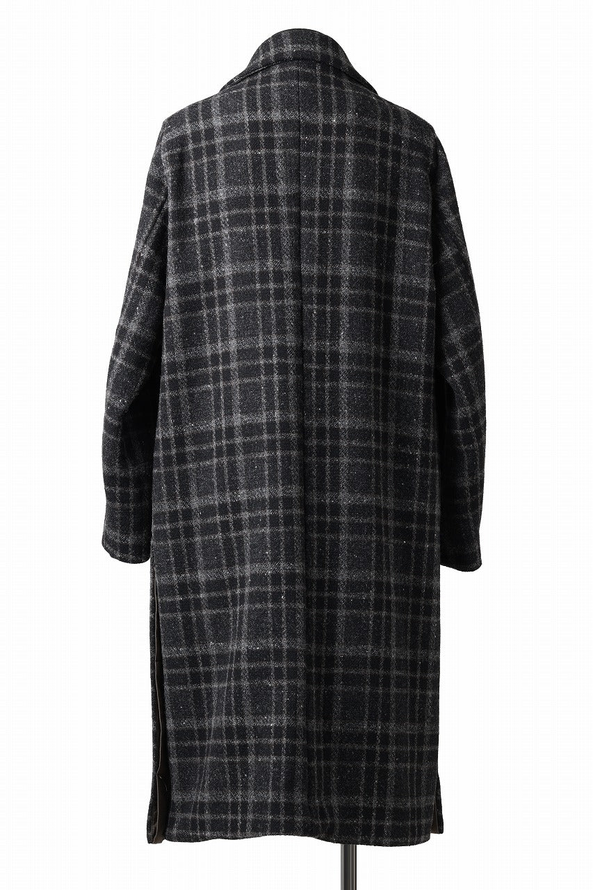 N/07 exclusive MAC COAT "外套" 格子縞 / SHETLAND WOOL TWEED (CHECK)