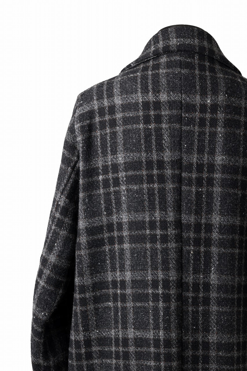 N/07 exclusive MAC COAT "外套" 格子縞 / SHETLAND WOOL TWEED (CHECK)