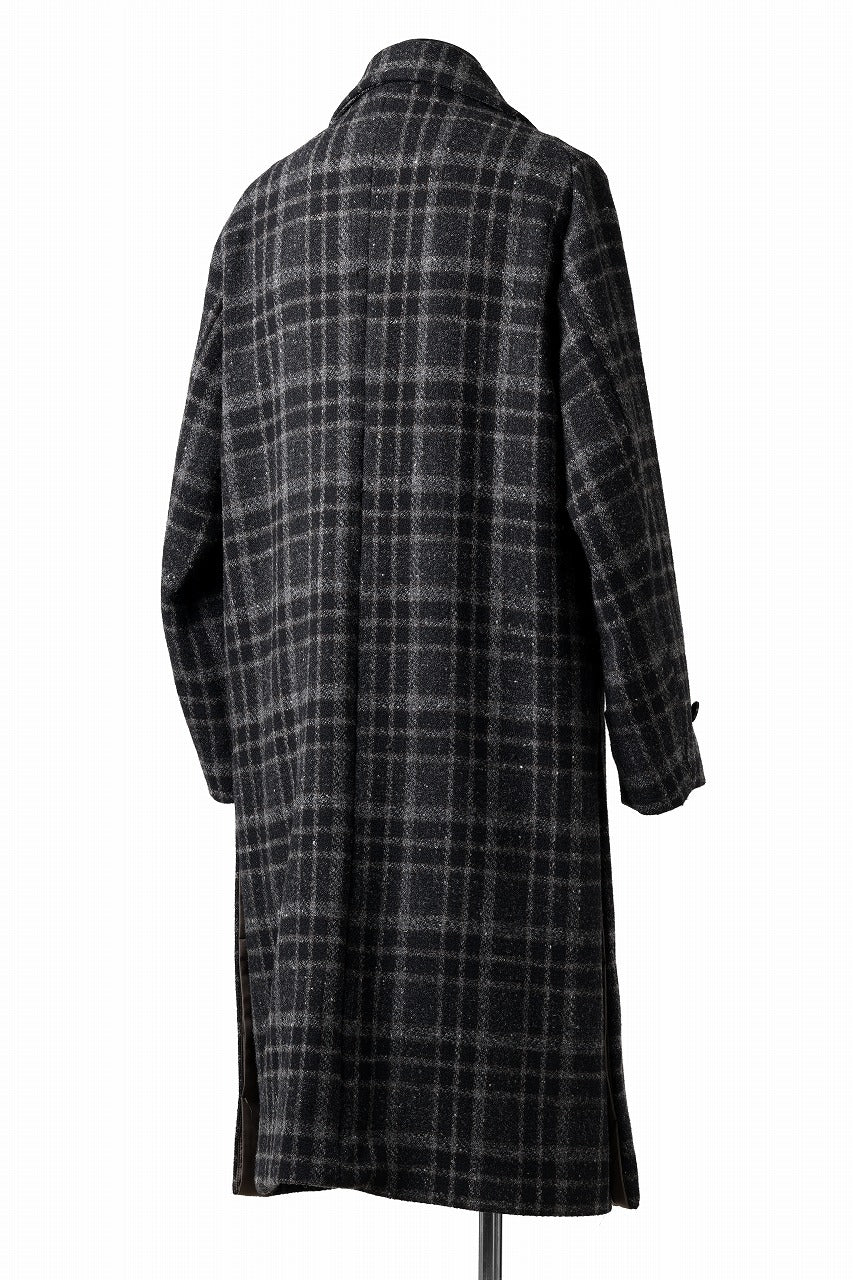 N/07 exclusive MAC COAT "外套" 格子縞 / SHETLAND WOOL TWEED (CHECK)