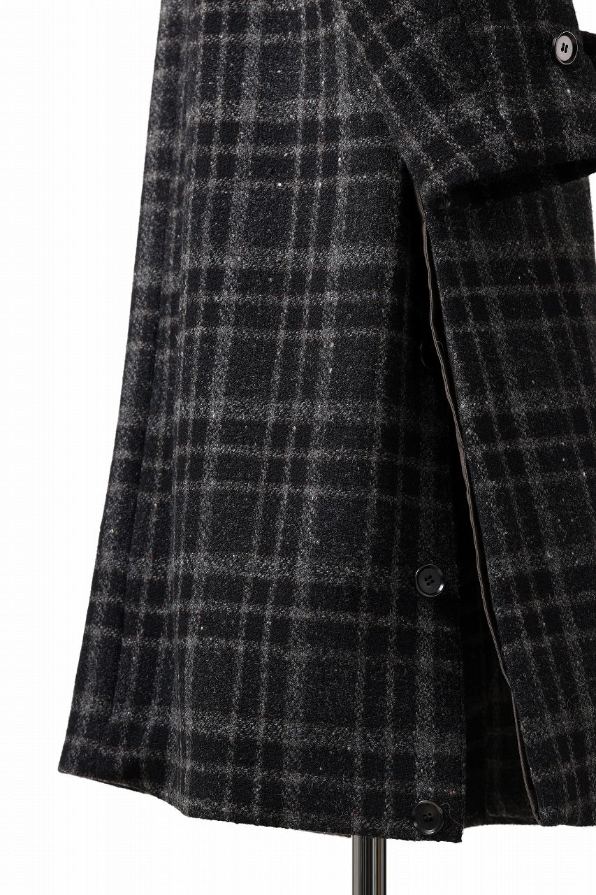 N/07 exclusive MAC COAT "外套" 格子縞 / SHETLAND WOOL TWEED (CHECK)