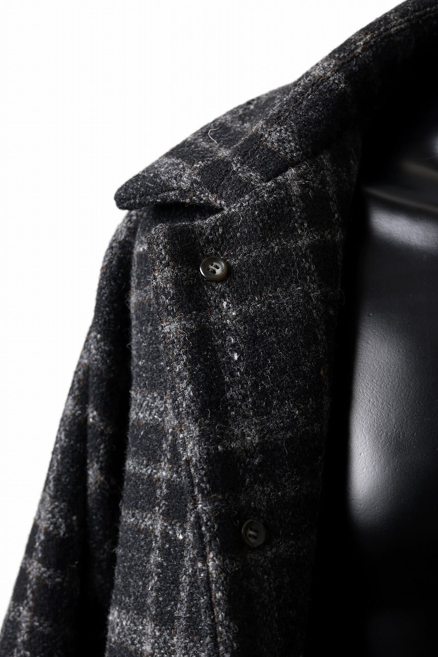 N/07 exclusive MAC COAT "外套" 格子縞 / SHETLAND WOOL TWEED (CHECK)