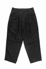 画像をギャラリービューアに読み込む, Y&#39;s for men SIDE TAPE SUIT PANTS / RAYON HEATHER STRIPE (BLACK)