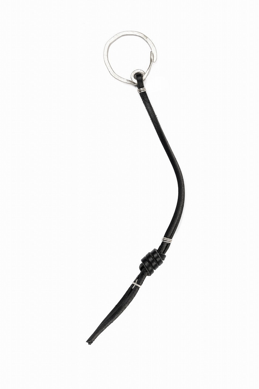 Load image into Gallery viewer, m.a+ silver / leather key holder / A-KH1 GR 3,0 (BLACK)