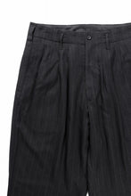 画像をギャラリービューアに読み込む, Y&#39;s for men SIDE TAPE SUIT PANTS / RAYON HEATHER STRIPE (BLACK)