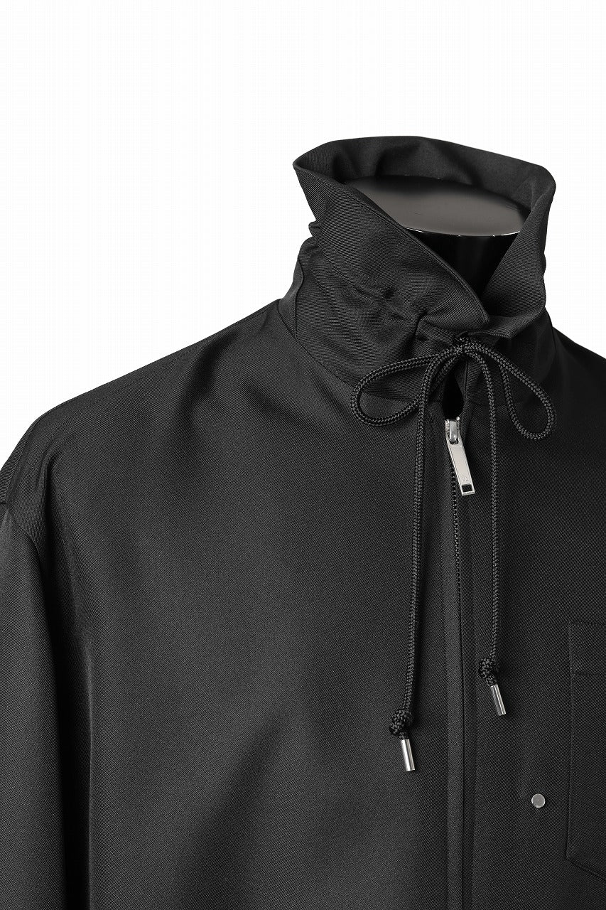 th products Draw String Blouson / advanced twill (black)