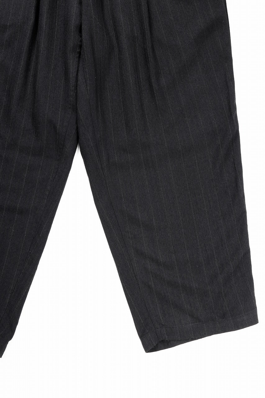 画像をギャラリービューアに読み込む, Y&#39;s for men SIDE TAPE SUIT PANTS / RAYON HEATHER STRIPE (BLACK)