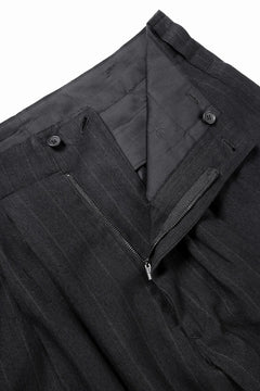 画像をギャラリービューアに読み込む, Y&#39;s for men SIDE TAPE SUIT PANTS / RAYON HEATHER STRIPE (BLACK)