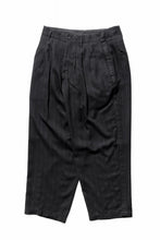 画像をギャラリービューアに読み込む, Y&#39;s for men SIDE TAPE SUIT PANTS / RAYON HEATHER STRIPE (BLACK)