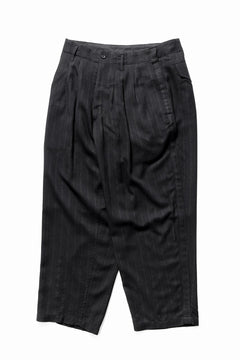 画像をギャラリービューアに読み込む, Y&#39;s for men SIDE TAPE SUIT PANTS / RAYON HEATHER STRIPE (BLACK)