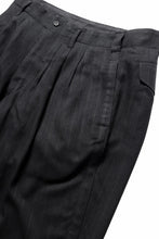 画像をギャラリービューアに読み込む, Y&#39;s for men SIDE TAPE SUIT PANTS / RAYON HEATHER STRIPE (BLACK)