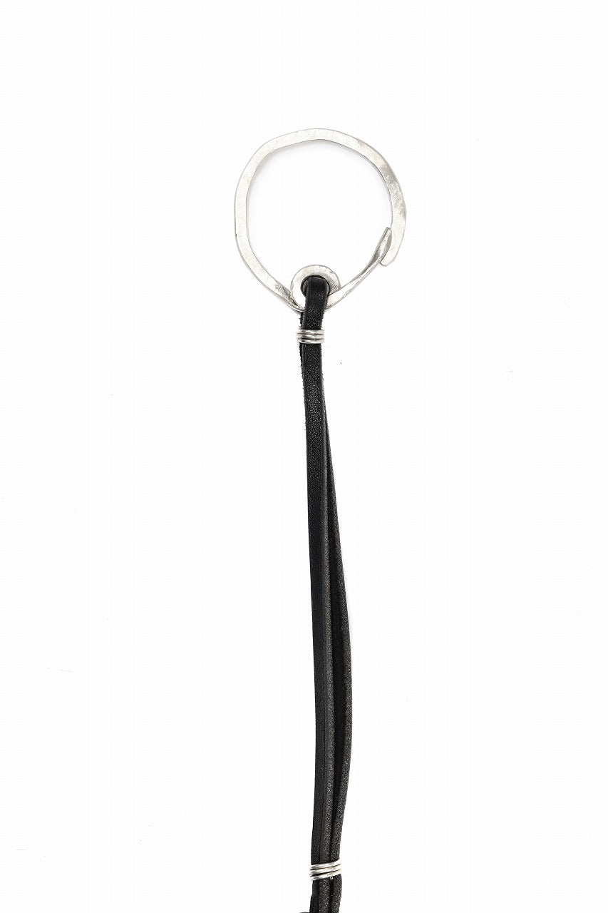 Load image into Gallery viewer, m.a+ silver / leather key holder / A-KH1 GR 3,0 (BLACK)