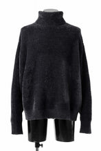 画像をギャラリービューアに読み込む, th products Mole Turtle Knit / feather mogol shaggy knit (black)