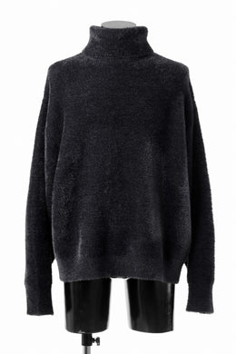 TARO HORIUCHI / th products Mole Turtle Knit / feather mogol shaggy knit (black)