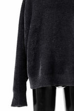 Load image into Gallery viewer, th products Mole Turtle Knit / feather mogol shaggy knit (black)