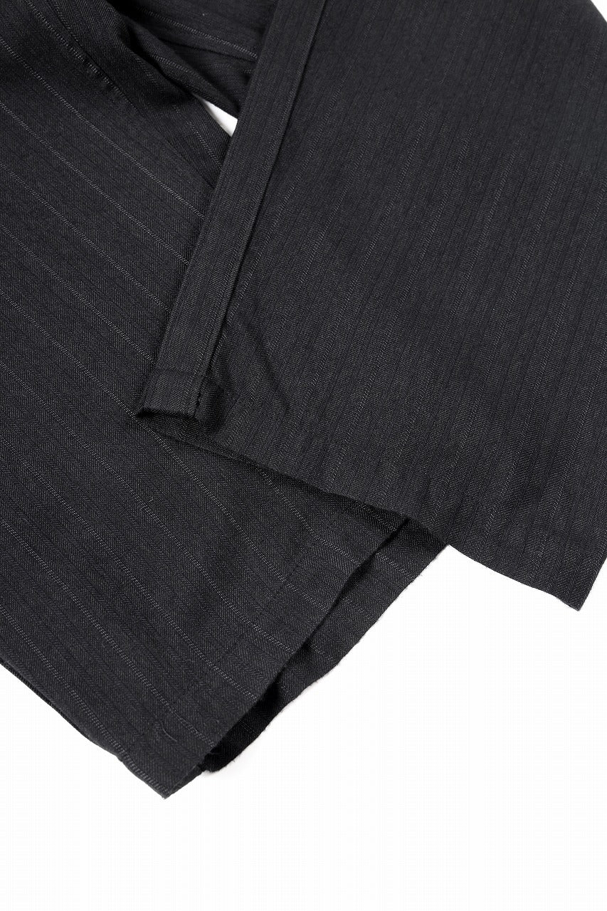 画像をギャラリービューアに読み込む, Y&#39;s for men SIDE TAPE SUIT PANTS / RAYON HEATHER STRIPE (BLACK)