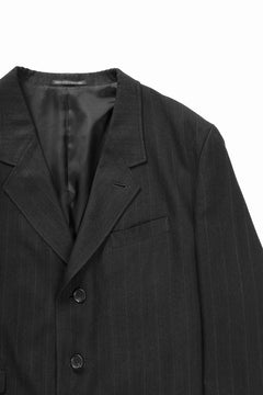 画像をギャラリービューアに読み込む, Y&#39;s for men 3 BUTTONS JACKET / RAYON HEATHER STRIPE (BLACK)
