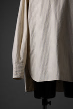 画像をギャラリービューアに読み込む, sus-sous sleeping shirts / F-0111 furuhashi / buff cloth (ECRU STRIPE)