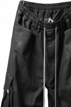 A.F ARTEFACT EXTREME WIDE CARGO PANTS / COATING TWILL (BLACK)の 