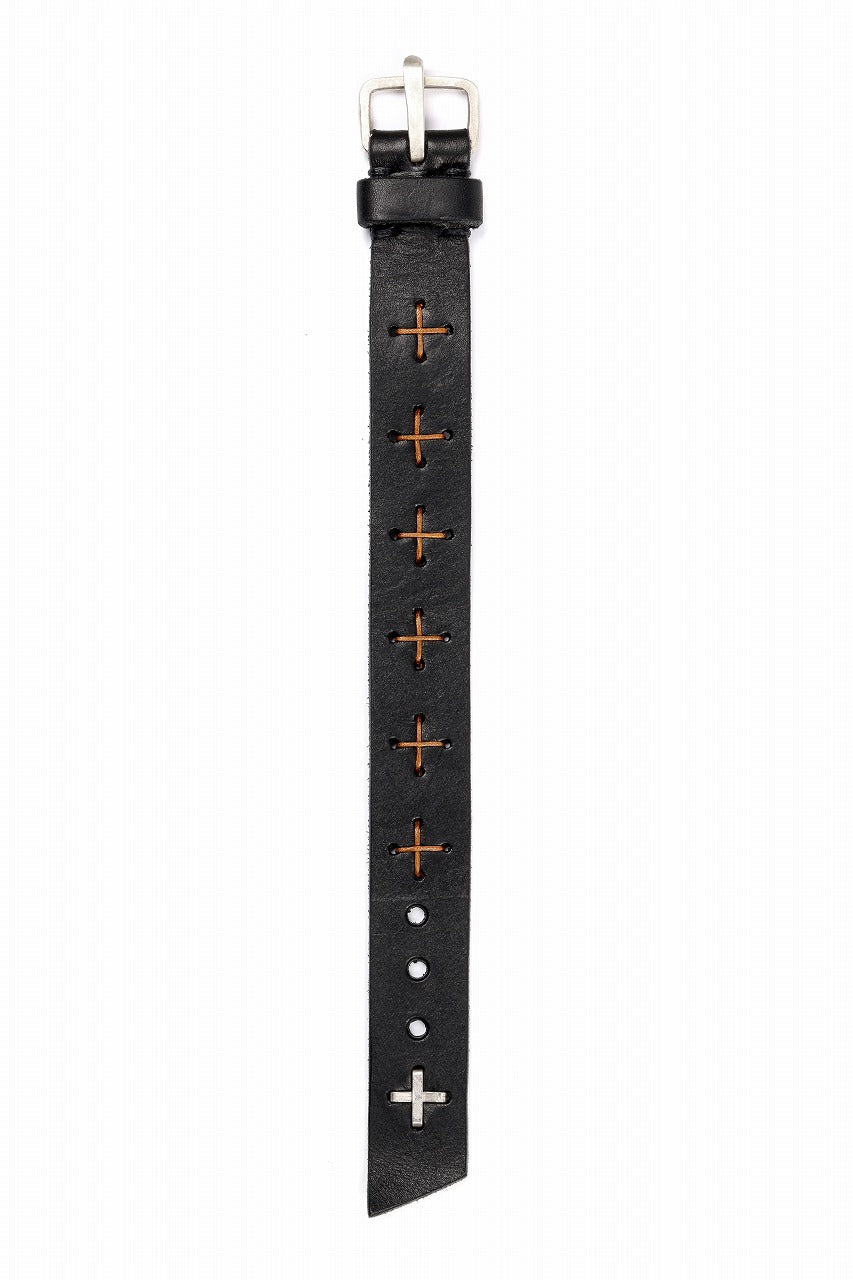 Load image into Gallery viewer, m.a+ cross stitched med wrist band / A-F8E1 GR 3,0 (BLACK)
