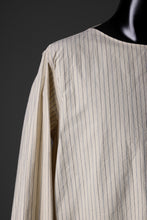 画像をギャラリービューアに読み込む, sus-sous sleeping shirts / F-0111 furuhashi / buff cloth (ECRU STRIPE)