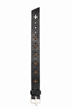 Load image into Gallery viewer, m.a+ cross stitched med wrist band / A-F8E1 GR 3,0 (BLACK)