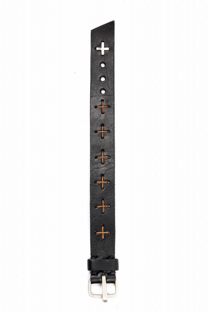 Load image into Gallery viewer, m.a+ cross stitched med wrist band / A-F8E1 GR 3,0 (BLACK)
