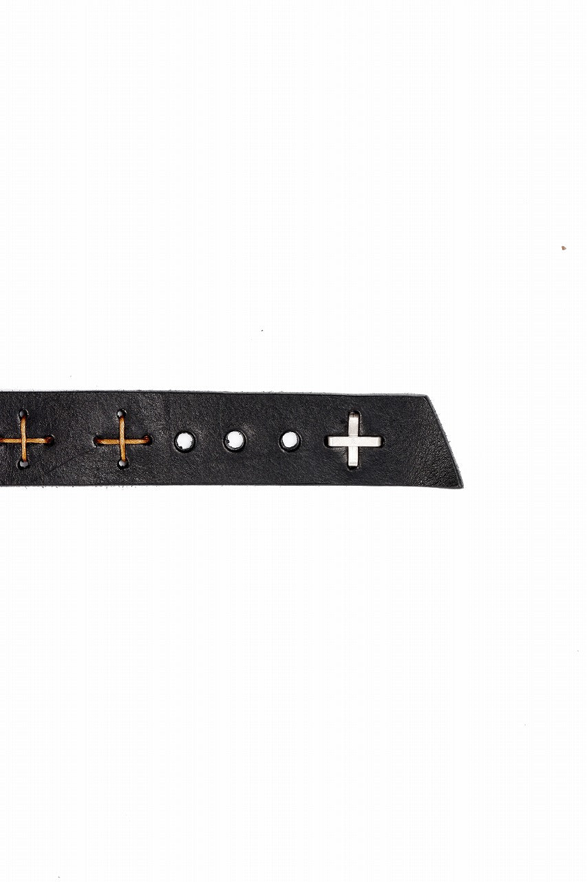 Load image into Gallery viewer, m.a+ cross stitched med wrist band / A-F8E1 GR 3,0 (BLACK)