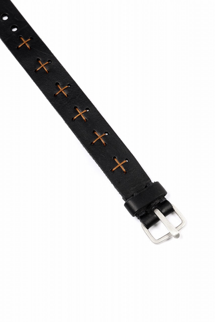 Load image into Gallery viewer, m.a+ cross stitched med wrist band / A-F8E1 GR 3,0 (BLACK)