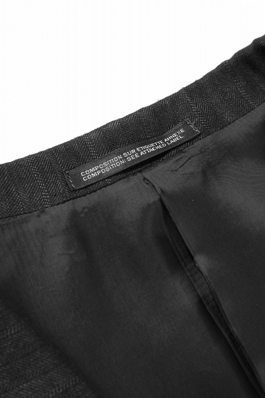 画像をギャラリービューアに読み込む, Y&#39;s for men 3 BUTTONS JACKET / RAYON HEATHER STRIPE (BLACK)